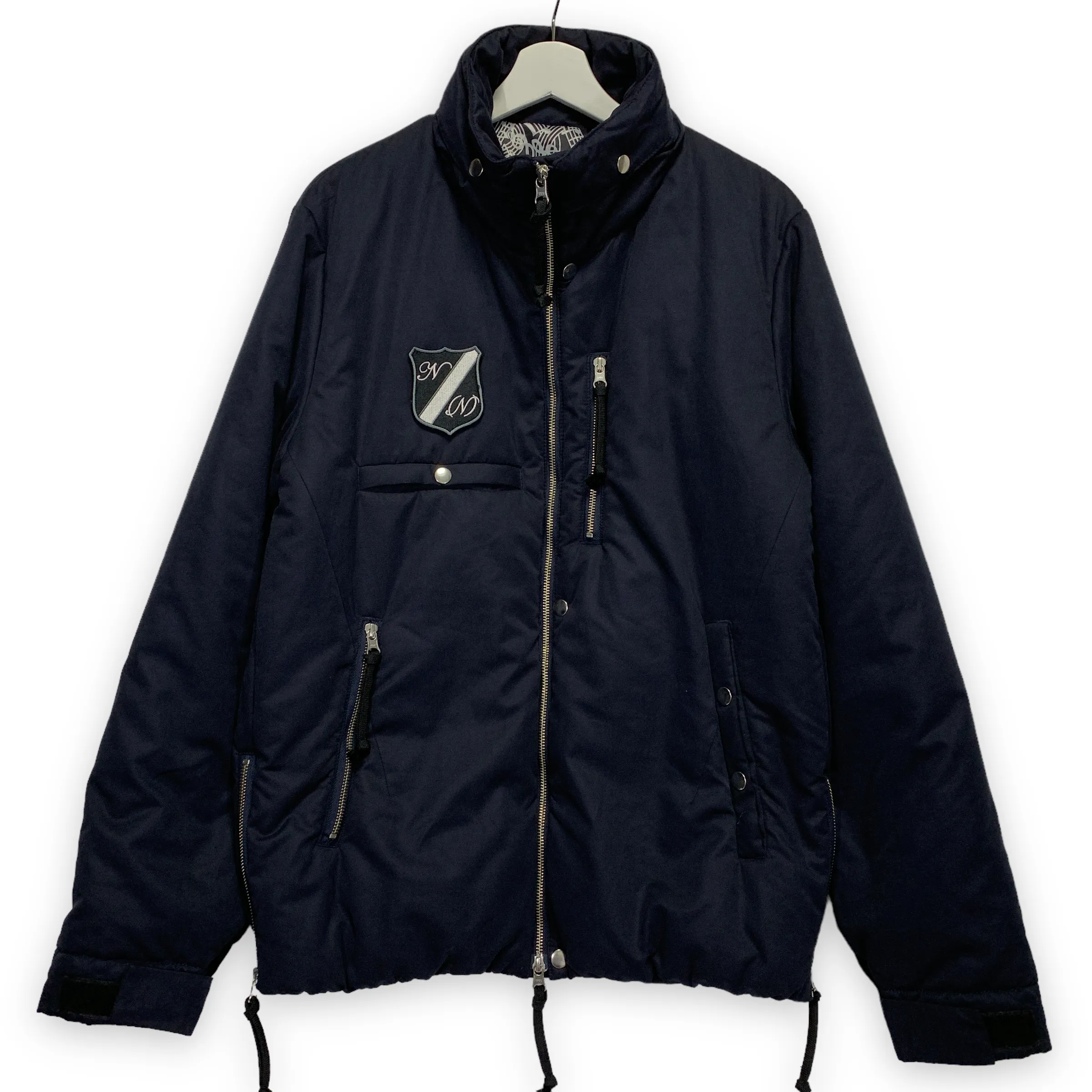 [XL] Number Nine Crest Logo Puffer Jacket Navy