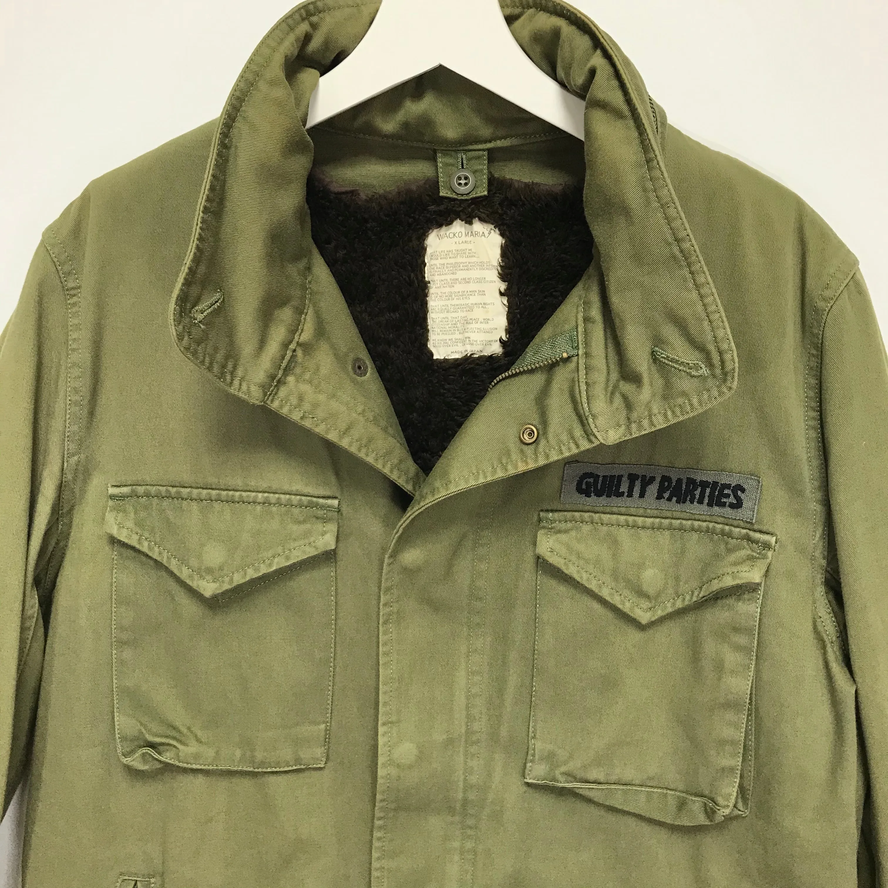 [XL] Wacko Maria Guilty Parties M-65 Jacket Olive