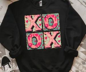 XOXO Squared Black Sweatshirt or Tee