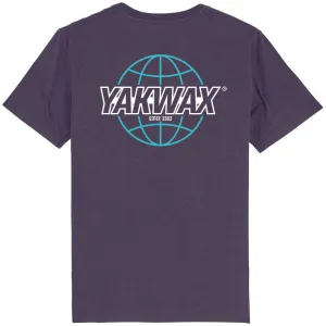 Yakwax Worldwide T-Shirt - Blackcurrant/Sky