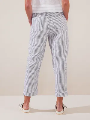 Yarra Trail Striped Linen Pant yt23h8849