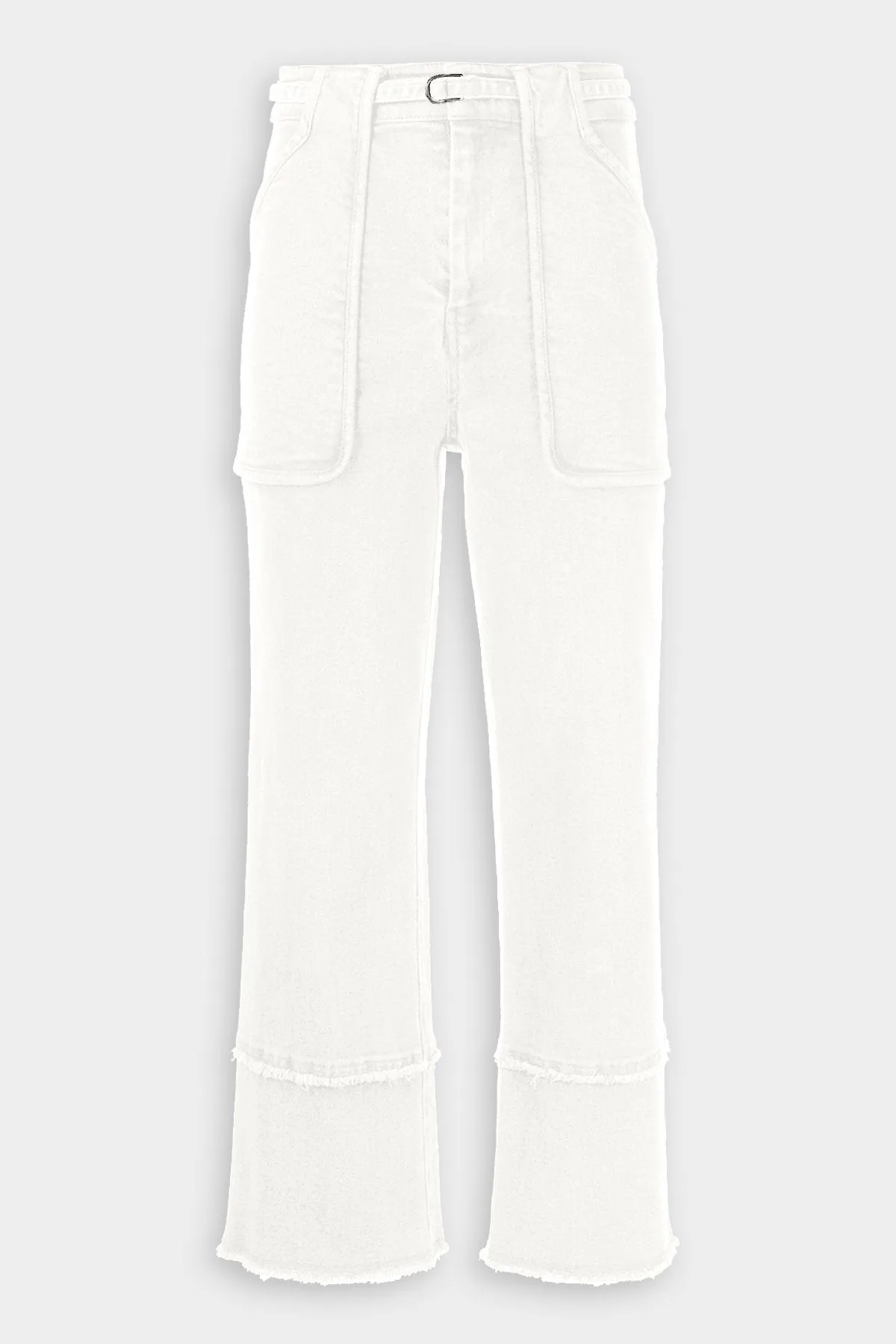 Zuri Cropped Wide Leg Pant in Ecru